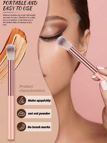 28件套化妆工具套装，包含：21支化妆刷+1支面膜刷+1套化妆刷清洁工具+4个三角粉扑+1个睫毛夹，一应俱全，新手友好 | 方便携带，送礼佳品 | 新手/女性的完美之选 - 彩色 - 查看 6