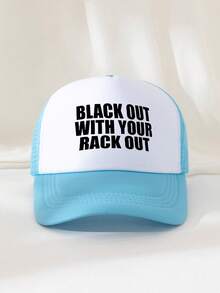 1pc Unisex Printed Truck Driver Hat Baseball Cap Sun Hat, Suitable For Daily Use, Outdoor Travel, Hiking, Climbing,Summer,Beach,Holiday - Multicolor - View 5