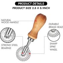 1pc 22.4cm Stainless Steel Pasta Cutter, Handheld Pasta Maker, Italian Pasta Making Machine, Italian Pasta Roller, Kitchen Cooking Dough Cutting Tool (Random Color & Style) - View 11