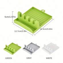 1个多功能硅胶勺/铲架，餐具架，多功能厨房工具收纳架 - 查看 6