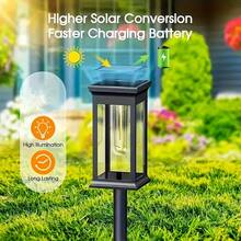 8 Solar-Powered LED Street Lamps, Square-Style Courtyard Lamps, 300 MAh, Made Of Plastic Material, For Landscape Lighting; Solar Lawn Lamps, Ground-Inserted Lamps, Ambient Decorative Garden Lamps; LED Ground Lamps For Outdoor Lighting In Villas, Gardens, Courtyards, Sidewalks And Terraces. - Solar Lawn Lights - 查看 6