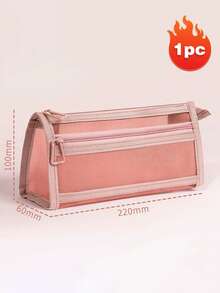 1 大容量学生文具简约优雅考试铅笔盒，带透明网状内衬，简约学生文具包，适合大学入学考试、学习办公用品、学校用品和返校季。 - 多色 - 查看 11