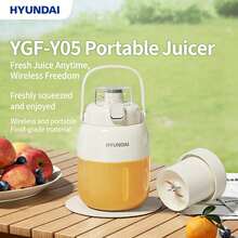 HYUNDAI Portable Juicer, 2026 New Model, 800ml Large Capacity, Suitable For Smoothies And Protein Powder Shakers, Stainless Steel Blades For Fine And Even Ice Crushing, One-Button Start, Blending Prevents Overflow - 800ml - View 2