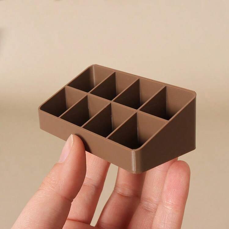 1pc Mini Multi-Compartment Storage Box, Micro Food And Decor Storage Box, Dollhouse Desktop Box, Mini Shelving Unit, Miniature Scene Storage Rack, Dollhouse Mini Supermarket Shelf Scene Decor, Miniature Scene Decor. Doll House Model Accessories, Photography Props, Mini Shelving Unit - Image Color - View 9