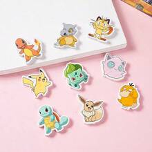 pokemon 9件套橡皮擦套装 - 可爱卡通动漫造型橡皮擦，独立包装，学生文具礼品 - 彩色 - 查看 7