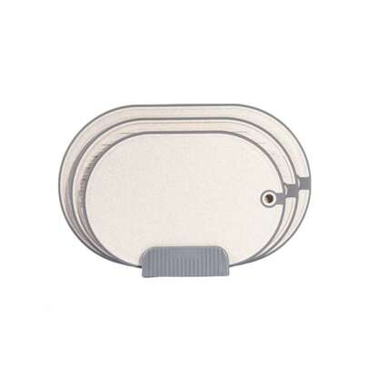 Juego de tablas de cortar de cocina con soporte, multiusos para frutas, carne y verduras, aptas para lavavajillas, utensilios de cocina de color gris