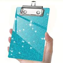 10.16 X 15.24cm Acrylic Board Clip, Mini Fashionable Glitter Board Clip, Suitable For Classroom, School And Office, Can Be Easily Placed In Large Pockets, Wallets And Small Notebooks - Rectangle - View 8