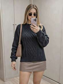 Elegant Women's Winter Blouse - New Release - Premium Knit - Rojo - Ver 3
