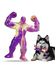 1个牛肉味超级耐咬玩具，实心尼龙骨头形状，专为爱啃咬的狗狗设计！防震、耐磨、不易碎，经典骨头形状适合大型犬的咬合力，握感舒适，让狗狗享受更愉悦的咀嚼体验，日常清洁牙齿，舒缓牙龈不适。牛肉味超级狗狗玩具 - 彩色 - 查看 11