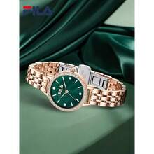 FILA Ladies Quartz Watch With Crystal Green MOP Dial, 2 Straps(Pearl+Steel), Water Resistant, Elegant Gift Box For Celebration - one-size - View 2