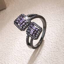 1pc Fashionable Women's Shiny Double-Horn Design Ring, Luxury High-End Style, Suitable For Daily, Party And Banquet Wear - Ring - View 12