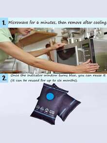 1/2pcs Reusable Silicone Car Dehumidifier Bag - Ideal For Absorbing Moisture, Preventing Dampness, Humidity And Condensation In Vehicle Interior Or Home, Dehumidifier For Home, Spring Summer Picks, Brides Maid Gifts, Room, Bedroom Decor, Beach, Travel, For Men, For Women, Vacation, Women's Day, Travel Essentials, Wedding Favors, Y2k, Bedroom, Car Accessories Women, Kitchen Decor, Cute Stuff - A - View 5