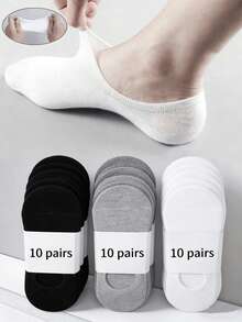 5/10/15/20/30/40 Pairs Unisex Invisible Paper Boat Socks, Casual Sports Thin Liner Socks (No Card Paper), Summer No Show Socks - Multicolor - View 32