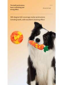 畅销硅胶宠物发声玩具，狗狗胡萝卜磨牙玩具，防无聊自娱自乐磨牙玩具，经久耐用 - 彩色 - 查看 7