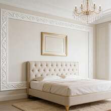 1pc 3D Wall Edge Trim Self-Adhesive Waterproof Baseboard Wall Sticker, Suitable For Living Room Home Decor - C - View 9
