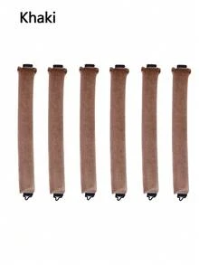 6个装免加热卷发棒，大波浪卷发器，睡眠卷发棒，加粗3厘米，懒人卷发工具，带挂钩 - 彩色 - 查看 9