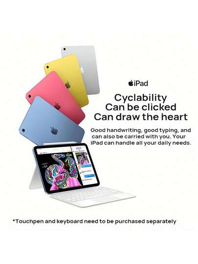 Apple IPad (11th Generation), New Model For 2025, Liquid Retina Display, 12MP Rear Camera, USB-C Port, 11-Inch WLAN Version, A16 Chip.