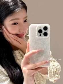 Fashionable New Stylish Personalized White Lace Lily Magnetic, Compatible With IPhone 14, Apple 17 Pro Max Phone Case, 16 Pro Full Coverage New 14 Protective Case, - White - View 2