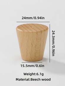 2个装木质圆形拉手，抽屉拉手，橱柜拉手，梳妆台拉手 - 櫸木 - 查看 6