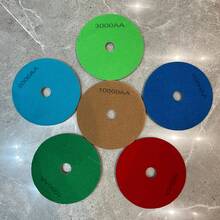 6-Inch 1pc Diamond Polishing Pad, Suitable For Cleaning, Renovating And Polishing Marble, Granite, And Engineered Stone; Wet Grinding Process For Stone Line And Shape Processing, Applicable For Hand-Held Water Grinder And Small Floor Grinder, From Coarse Grinding To Fine Polishing Disc 500AA-10000AA, Suitable For Asymmetrical Countertops And Curved Surfaces - 1PCS-1000AA - View 5