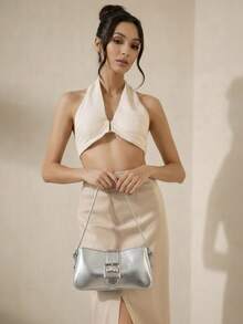 Elegant, Minimalist, And Sophisticated Casual Women's Shoulder Bag. - Bạc - Xem 3