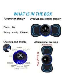 AXH. 2pcs Wireless EMS Muscle Trainer & Massager, Full Body Relaxation, Muscle Training, Great Gift For Holidays And Birthdays - Black - View 11