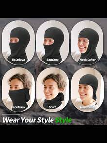 1/2pcs Printed Balaclava Face Mask, Suitable For Daily Use, Outdoor Travel, Hiking, Skiing,Summer,Beach,Holiday - Multicolor - View 6