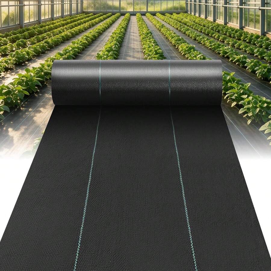 1pc Black Garden Barrier, Durable And Sturdy Control Mat, Easy To Install With Excellent Blocking Effect, And Convenient Design, Suitable For Vegetable Planting, Flower Beds, Pathways