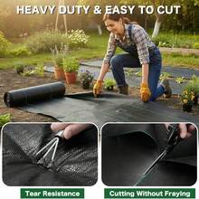 1pc Black Garden Barrier, Durable And Sturdy Control Mat, Easy To Install With Excellent Blocking Effect, And Convenient Design, Suitable For Vegetable Planting, Flower Beds, Pathways - Black Control Cloth - View 8