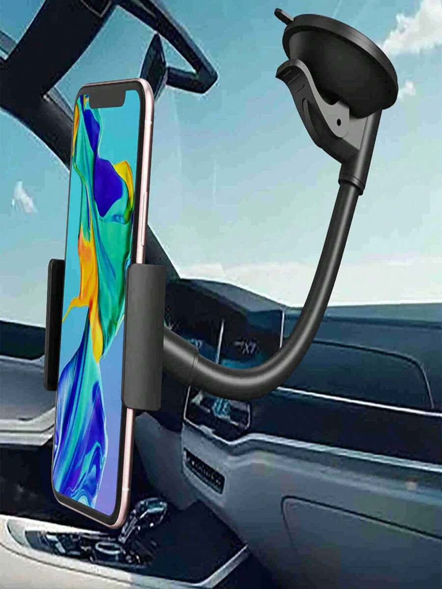 Giá đỡ điện thoại gắn kính chắn gió ô tô dạng tay dài, xoay 360° với giác hút linh hoạt. - A - Xem 1