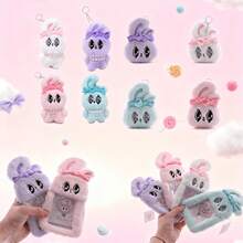 可爱大眼睛甜心蝴蝶结兔子毛绒娃娃背包挂件 - 彩色 - 查看 2