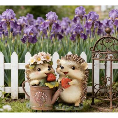 可爱动物亚克力盆栽植物装饰地插