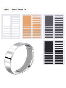 4pcs/8pcs/Set Transparent Ring Sizer Adjuster, Invisible Coil Wrapped Adjustable Rings, Multiple Combinations Available. Transparent Spring Telephone Cord Shaped Ring Sizer. Jewelry Ring Blank And Accessories, Home & Living Supplies. - A - View 16