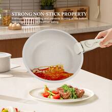 ABKOK 5pcs/8pcs Set Non-Stick Cookware Set With Detachable Handles, Suitable For All Stovetops, Essential Kitchenware With Heat Resistant Handles - View 7