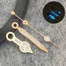 High-Quality NH35 Clock Hands, Rose Gold Plated Clock Hands For NH35/NH36/4R/7S Movement Watches, JBB1 Green/Blue Luminous Pointers - 17 - 查看 12