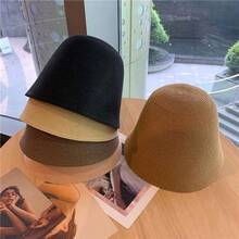 1顶夏季草编透气遮阳帽，多功能防晒，简约气质旅行帽，男女情侣均适用 - 彩色 - 查看 9