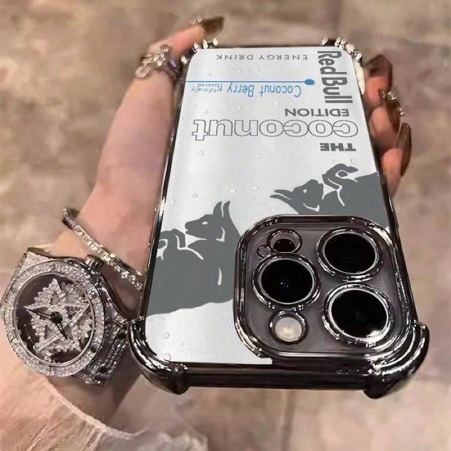 Coconut Limited Edition Energy Drink Gives You Wiiings Sports Fuel Your Day Bold Powerful Design For IPhone 16/15/14/13/12/11 Xs Pro Max Plus Phone Case Cover Tify Luxury Drop Anti Shockproof Retro Casual Styles Gift 07v-I106 - Black - View 1