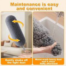 Chổi phủi bụi có thể kéo dài, chổi phủi bụi sợi siêu mịn với đầu bàn chải mềm - Dụng cụ vệ sinh có thể tái sử dụng và giặt được, chổi phủi bụi, chổi phủi bụi mềm, chổi phủi bụi quạt trần có thể tái sử dụng và giặt được, không cần pin, thích hợp cho trần nhà cao, đồ nội thất, ô tô, dụng cụ vệ sinh, phòng khách, phòng ngủ, nhà bếp, vệ sinh xe hơi, dụng cụ làm sạch - Nhiều màu - Xem 3