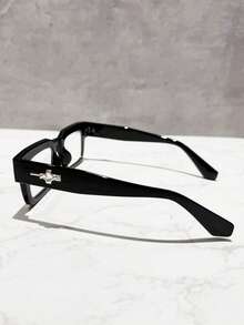 1 Pair Unisex Rectangular Classic Fashion Eyeglasses Frame, Suitable For Computer, Gaming, TV, Mobile Phone And Daily Wear - Clear - View 5