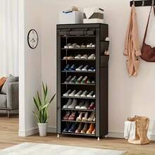 Large Capacity Multi-Tier Dustproof Shoe Rack - Perfect Home Organization, Ideal Christmas/Halloween Gift Shoe Rack With Dust Cover - Multicolor - View 4