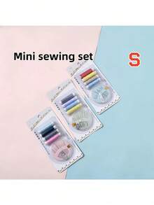 1pc Portable Sewing Kit, 10pcs/Set Sewing Thread Bobbins, Needles, Threader, Household Sewing Supplies - A - View 5