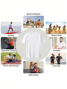 Crew Neck Graphic Cotton T Shirt For Men Black White Options,  I Will Put You In A Trunk And Help People Look For You Stop Playing With Me Oversized Tees Casual Wear, Spring Short Sleeve Loose Fit Tops, Summer Fashion Basic Shirts, Clothes Gift For Men - 白色 - 查看 8
