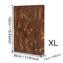 MIYORK 1pc Large Acacia Wood Grooved Cutting Board, Thick Solid Wood, Juice Groove Design, Durable Kitchen Essential With Good Aesthetics - Wood Color - View 8