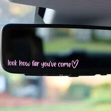 Motivational Sticker "Look How Far You've Come" Heart-Shaped Sticker - Suitable For Sticking On Rearview Mirror, Diary, Guitar Case, Daily Inspiration - Decorative Stickers - View 7