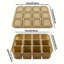 Khay làm đá 12 ngăn bằng silicon có nắp đậy, khuôn dẻo, dễ lấy đá ra. Lý tưởng để làm các loại cocktail/whisky trong suốt, nước dùng và chuẩn bị bữa ăn. Có thể rửa bằng máy rửa chén và tái sử dụng. - Nhiều màu - Xem 14