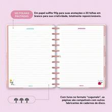 Iscool Smart Disc Notebook, 140 Sheets, Medium + Large + Floral Monogram, Letter K - Blanco y rosa - Ver 7