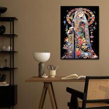 1幅2D DIY钻石画，复古欧式宫廷风格，奢华花卉图案钻石刺绣，客厅墙面装饰DIY水钻画，节日礼物佳品 - 查看 7