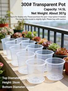 6pcs Transparent Orchid Pots, Clear Planting Pots For Phalaenopsis, Bonsai, Succulents - Multicolor - View 1