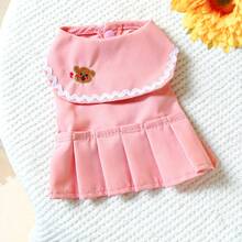 PETCIRCLE 宠物连衣裙一件装，轻盈透气，爱心图案，春夏款 - 粉色 - 粉色 - 查看 12