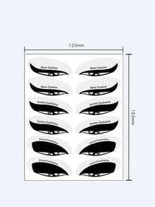 全新48件套专业眼线眼影模板套装，包含24对眼妆模板、眉形模板、无纺布眼影化妆贴纸，8种不同设计的西式眼线眉形模板，眼线辅助化妆工具，猫眼线辅助贴纸，狐狸眼妆模板，眼线模板贴纸。 - 彩色 - 查看 8